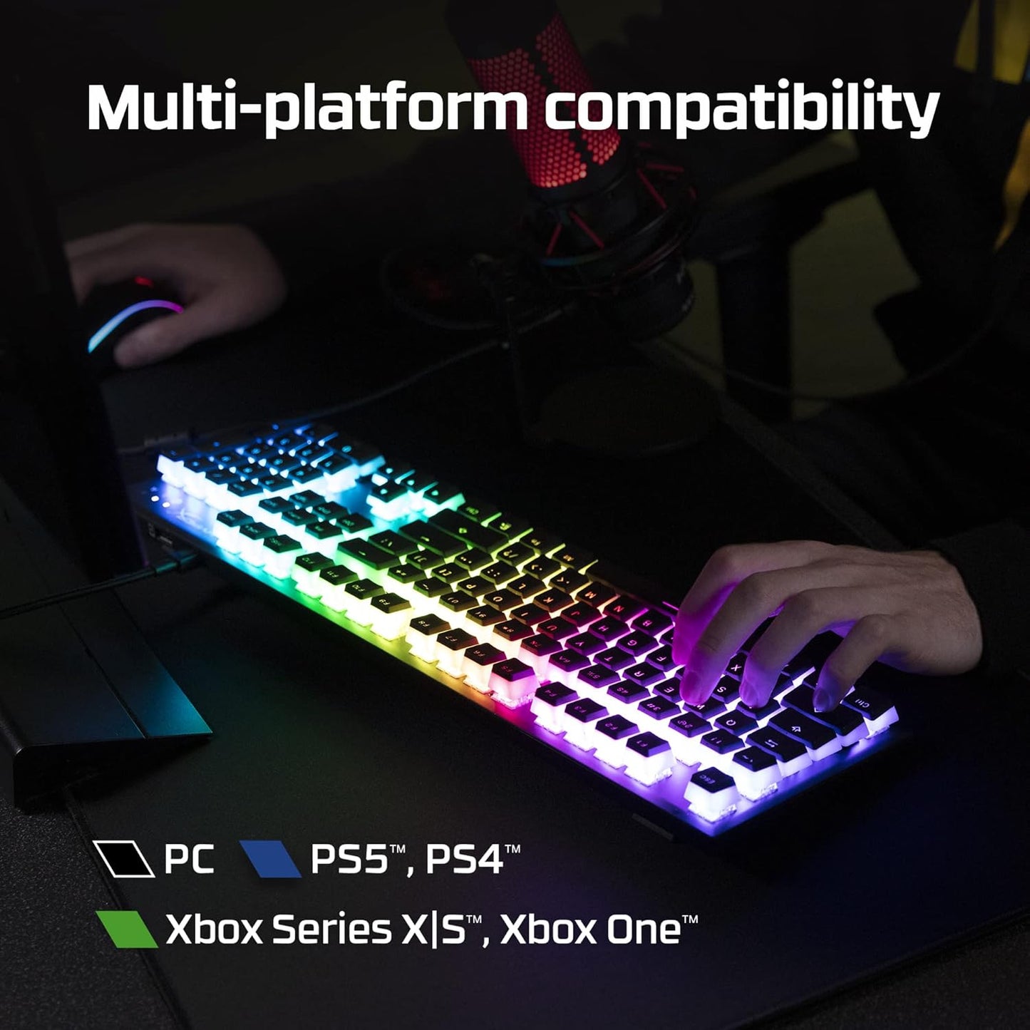 Alloy Origins 60 - Mechanical Gaming Keyboard, Ultra Compact 60% Form Factor, Double Shot PBT Keycaps, RGB LED Backlit, NGENUITY Software Compatible - Linear  Red Switch